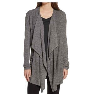 Barefoot Dreams Gray Open Front Cozy Chic Lite Knit Cardigan‎ 8